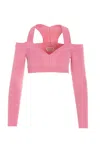 Alexander Mcqueen Cropped Shirt In Pink