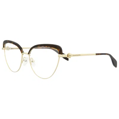 Alexander Mcqueen Women's Opticals In Gold