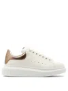 Alexander Mcqueen Oversize Leather Sneakers With Back Contrasting Patch In White