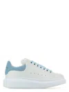 Alexander Mcqueen White And Light Blue Leather Sneakers In White