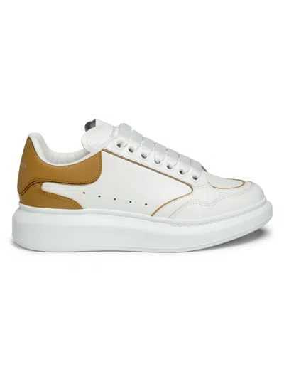 Alexander Mcqueen Mcqueen Woman Sneakers Camel Size 9.5 Leather In White