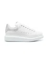 Alexander Mcqueen Women's Oversized Leather Sneakers In Silver