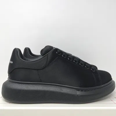Pre-owned Alexander Mcqueen Women's Oversized Silk Sneakers Size 39 Eu/ 9 Us Triple Black