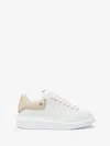Alexander Mcqueen Logo-print Leather Sneakers In Whtoat