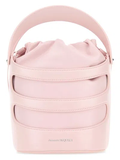 ALEXANDER MCQUEEN WOMEN'S PASTEL LEATHER THE RISE BUCKET BAG