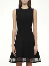 Alexander Mcqueen Women's Patchwork Mini Dress In Black
