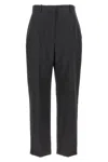 Alexander Mcqueen Mcqueen Women Pinstripe Pants In Black