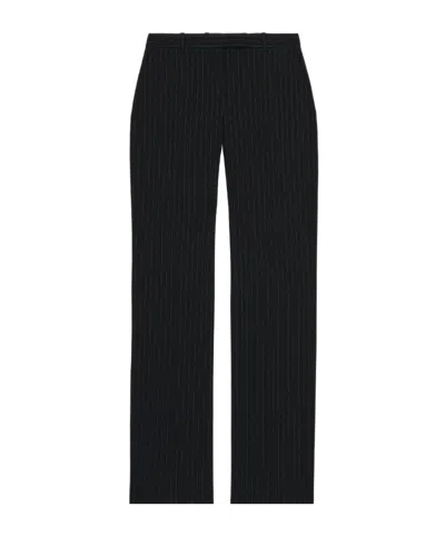 Alexander Mcqueen Women's Pinstriped Tailored Trousers In Black