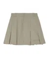 Alexander Mcqueen Pleated Cotton Shorts In Brown