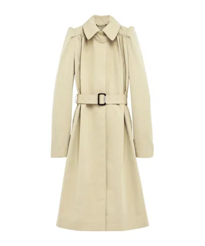 Alexander Mcqueen Women's Pleated Trench Coat In Beige In Brown