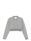 Alexander Mcqueen Alexander Mc Queen Logo Cotton Cropped Sweatshirt