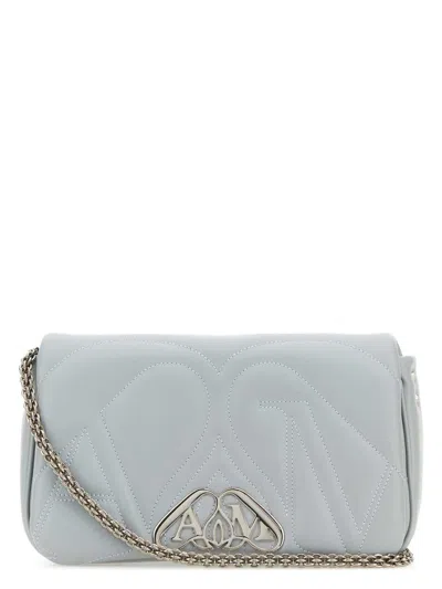 Alexander Mcqueen Women's Powder Blue Leather Small Seal Shoulder Bag