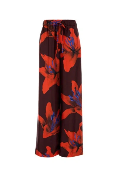 ALEXANDER MCQUEEN ALEXANDER MCQUEEN WOMEN PRINTED SATIN WIDE-LEG PANT