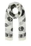 Alexander Mcqueen Classic Skull Silk Scarf In Multicolor