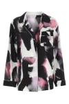 Alexander Mcqueen Silk T-shirt In Multicolor