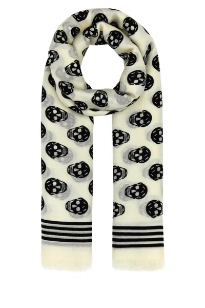 Alexander Mcqueen Women Printed Wool Scarf