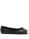 Alexander Mcqueen Ballerina In Nappa Leather In Black