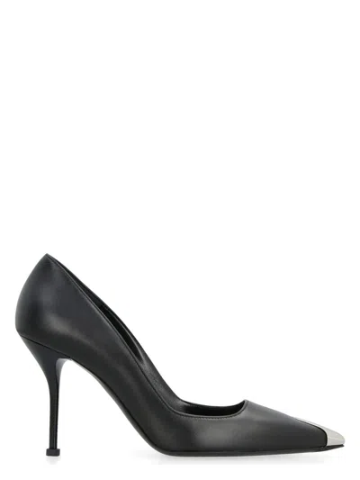 ALEXANDER MCQUEEN WOMEN'S PUNK LEATHER PUMPS
