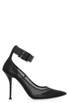Alexander Mcqueen Punk Ankle Strap Pump In Black