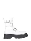 Alexander Mcqueen Leather Ankle Boots In White