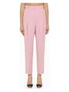 Alexander Mcqueen Alexander Mc Queen Pink Regular Trousers With Pleats In Pink