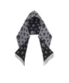 Alexander Mcqueen Women's Reversible Hood Skull Scarf In Graphite/black In Black