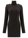 Alexander Mcqueen Women Ribbed Mini Dress In Gray