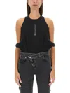 Alexander Mcqueen Women's Ribbed Tank Top In Black
