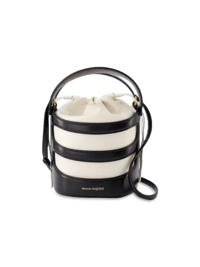 ALEXANDER MCQUEEN MCQUEEN WOMEN'S RISE LEATHER BUCKET BAG