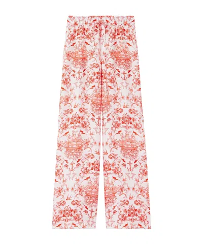 ALEXANDER MCQUEEN WOMEN'S SAILOR TATTOO PYJAMA TROUSERS IN PINK/RED