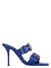 Alexander Mcqueen Heel Stiletto Sandals Patent Finish Open Toe