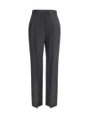 Alexander Mcqueen Wool Trousers Satin Stripes In Black