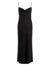 Alexander Mcqueen Silk Evening Dress Women In Black