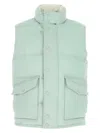 Alexander Mcqueen Sea Green Polyester Sleeveless Padded Jacket
