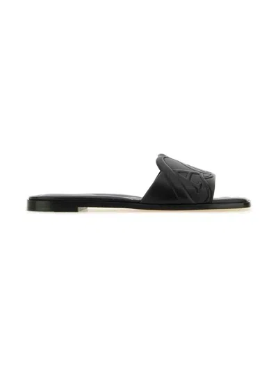 ALEXANDER MCQUEEN WOMEN'S SEAL FLAT SANDAL