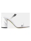 Alexander Mcqueen Seal Heeled Sandals In Silver