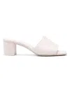 Alexander Mcqueen 60mm Seal-motif Leather Sandals In Beige