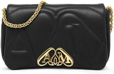 ALEXANDER MCQUEEN WOMEN'S SEAL LOGO SMALL LEATHER CROSSBODY BAG