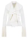 Alexander Mcqueen Pleated Shirt In White