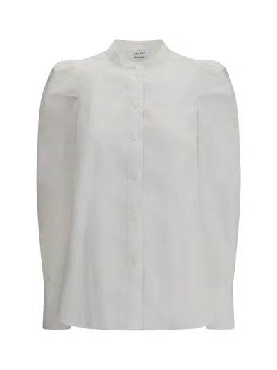Alexander Mcqueen White Shirt With Mandarin Collar