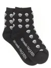 Alexander Mcqueen Women Short Skull Sock In Black