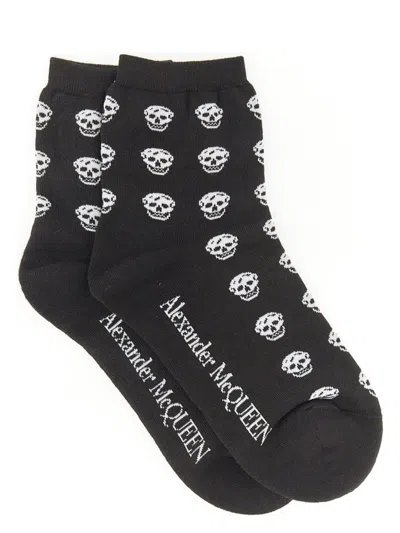 ALEXANDER MCQUEEN WOMEN'S SHORT SKULL SOCK