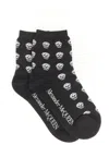 Alexander Mcqueen Women Short Skull Sock In Black