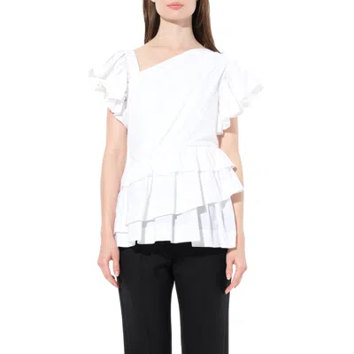Alexander Mcqueen Women's Shoulder Top In White