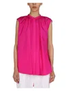 Alexander Mcqueen Silk Blouse In Fuchsia