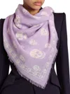 Alexander Mcqueen Women's Silk Skull Scarf In Neutral