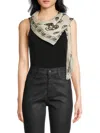Alexander Mcqueen Alexander Mc Queen Biker Skull Wool Scarf In Multi