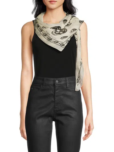 ALEXANDER MCQUEEN WOMEN'S SILK SKULL SCARF