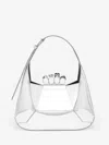 Alexander Mcqueen Women Silver Leather Jewelled Hobo Handbag Medium In Silver