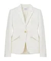 Alexander Mcqueen Women's Single-breasted Denim Jacket In Optical White